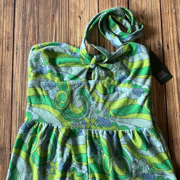 NWT Wild Fable Terry Halter Paisley Print Swim Romper S - Picture 3 of 5